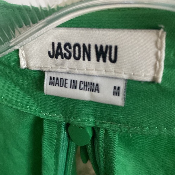 Jason Wu Pretty Green Cutout Waist Long Sleeve Short Dress, Size M - Picture 8 of 9